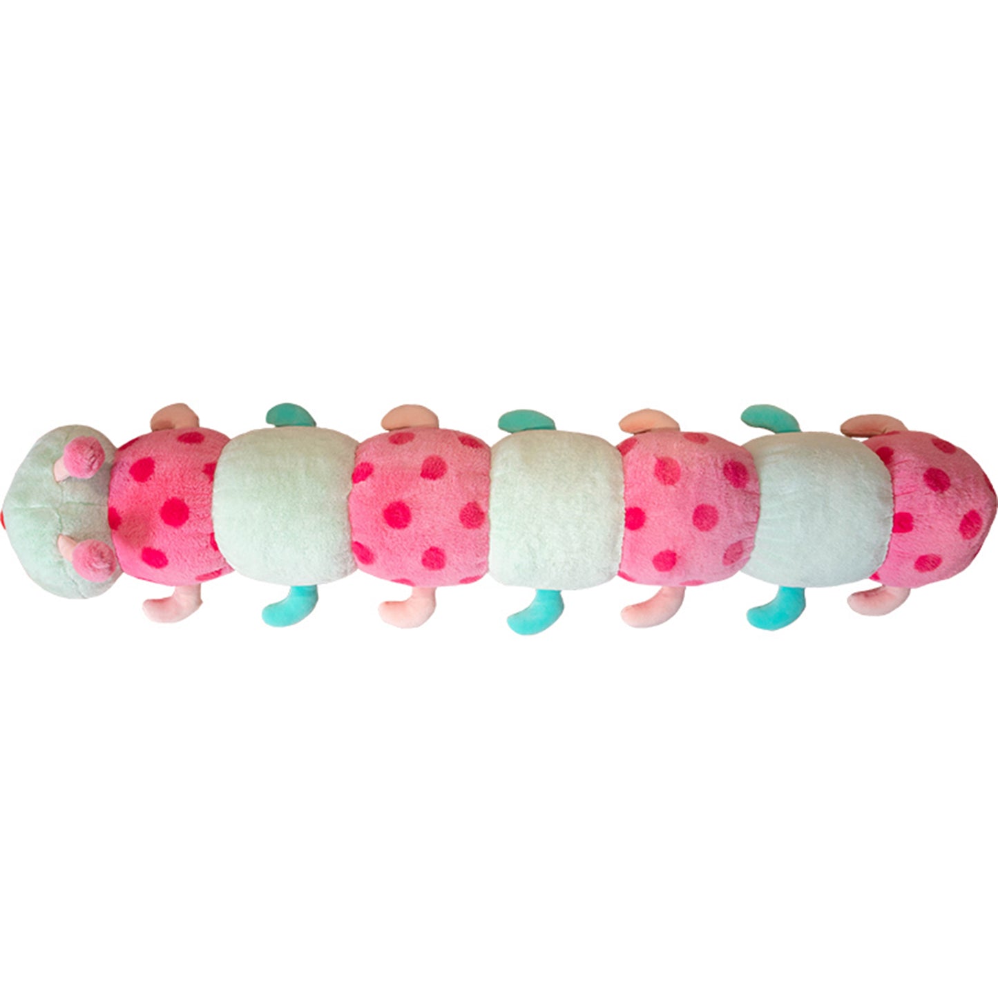 35.4 Inch Caterpillar Stuffed Animals Colorful Caterpillar Plush Toys Hugging Pillow Soft Plushies Doll (Aqua)