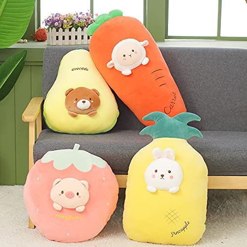 20 Inch Soft Strawberry-Pig Plush Hugging Pillow Cute Stuffed Animal Plushies Toy Kids Stuffed Animals Plush Toys for Birthday, Valentine, Christmas or Daily