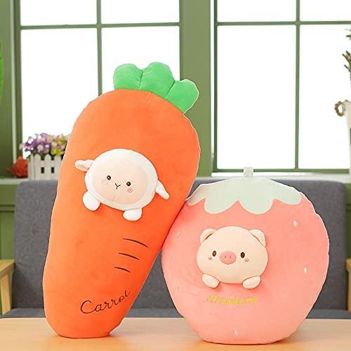 20 Inch Soft Strawberry-Pig Plush Hugging Pillow Cute Stuffed Animal Plushies Toy Kids Stuffed Animals Plush Toys for Birthday, Valentine, Christmas or Daily