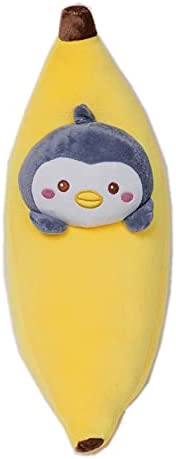 21 Inch Soft Banana Peiguin Plush Hugging Pillow Cute Stuffed Animal Plushies Toy Kids Stuffed Animals Plush Toys for Birthday, Valentine, Christmas or Daily