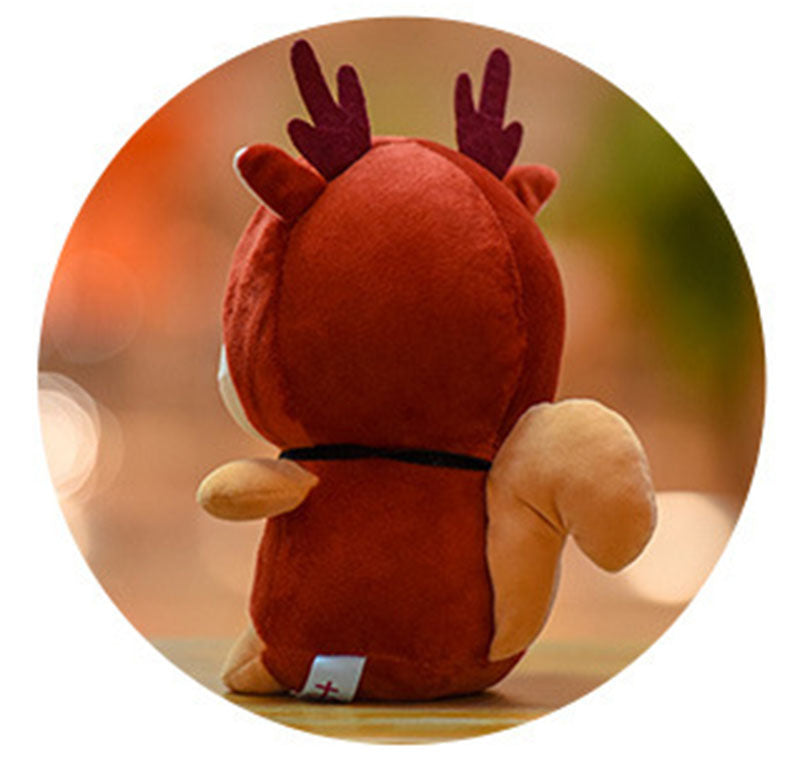 CASAGOOD Squirrel Stuffed Animal in Christmas Deer Costume, Adorable Plushies Chipmuck Wearing Red Deer Outfit, Plush Toys Chipmuck as Great Gift for Kids. Stuffed Animals for Daily 10 Inch