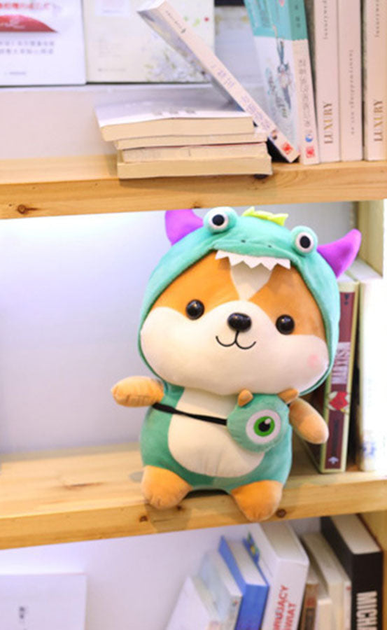 CASAGOOD Adorable Squirrel Stuffed Animal Dressed in Dinosaur Costume Plushies Chipmuck with Dinosaur Outfit Cute Plush Toys for Kids Stuffed Animals Gift for Lover 10 Inch