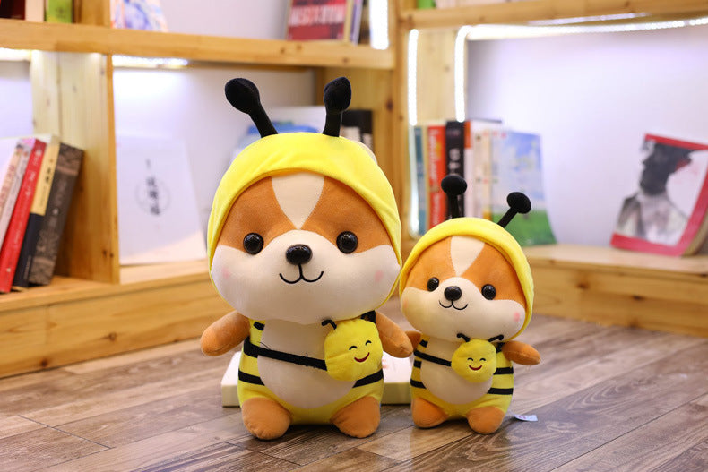 CASAGOOD Squirrel-Bee Stuffed Animal, Squirrel Wearing Bee Costume,Plushies Chipmuck Dressed as Cute Honeybee Funny Plush Toys Chipmuck for Kids Stuffed Animals Gift for Lover 10 Inch