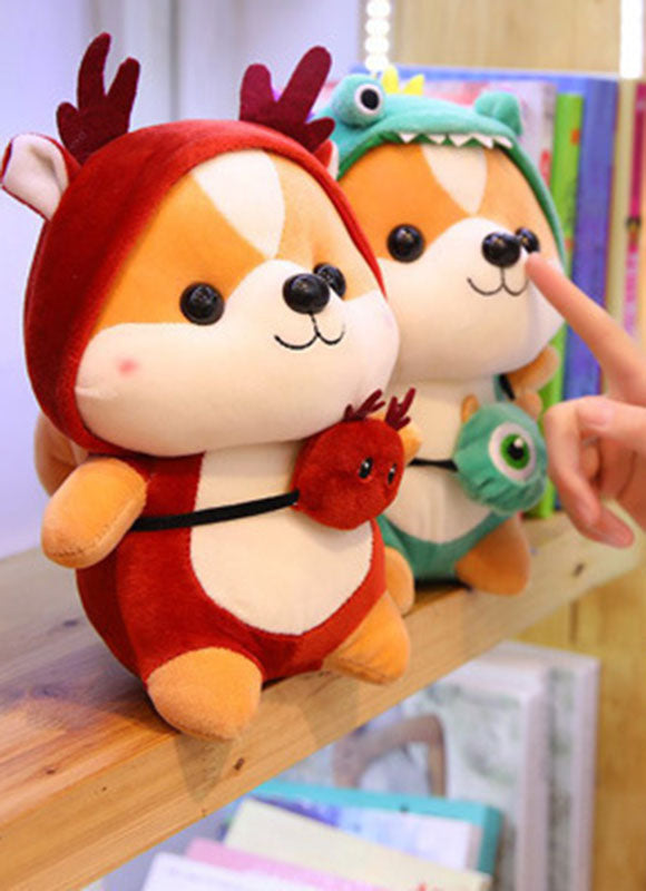 CASAGOOD Squirrel Stuffed Animal in Christmas Deer Costume, Adorable Plushies Chipmuck Wearing Red Deer Outfit, Plush Toys Chipmuck as Great Gift for Kids. Stuffed Animals for Daily 10 Inch