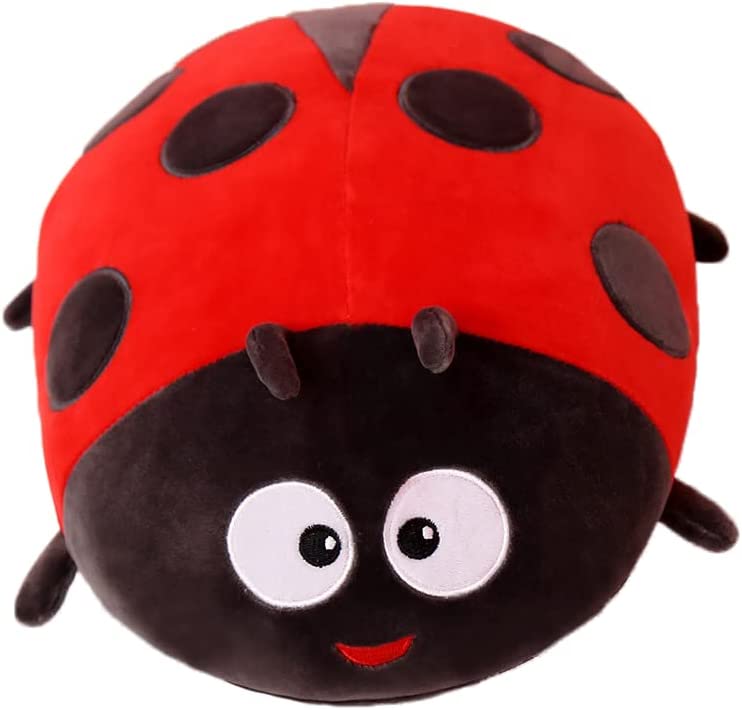 Cute 15.7 Inch Ladybug Stuffed Animals,Ladybird Plush Toys Pillow Anime Lady Beetle Plushie Hugging Pillow Ladybug Doll Gift for Kids and Lovers in Birthday, Christmas, Valentine's Day...