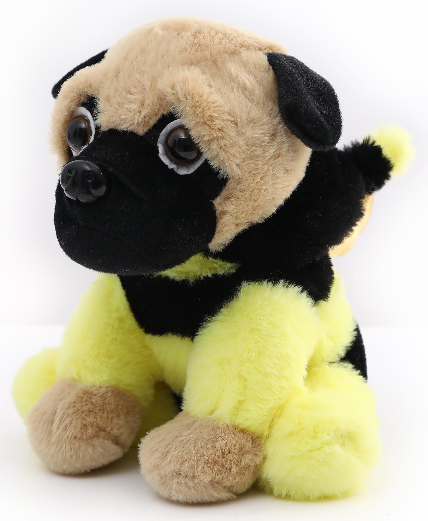 Pug Stuffed Animal, Pug Dog Wearing Cute Costume, Plushies Pug Dressed as Cute Funny Plush Toys for Kids Stuffed Animals Gift for Lover 10 Inch (Pug-BEE Plush YE)