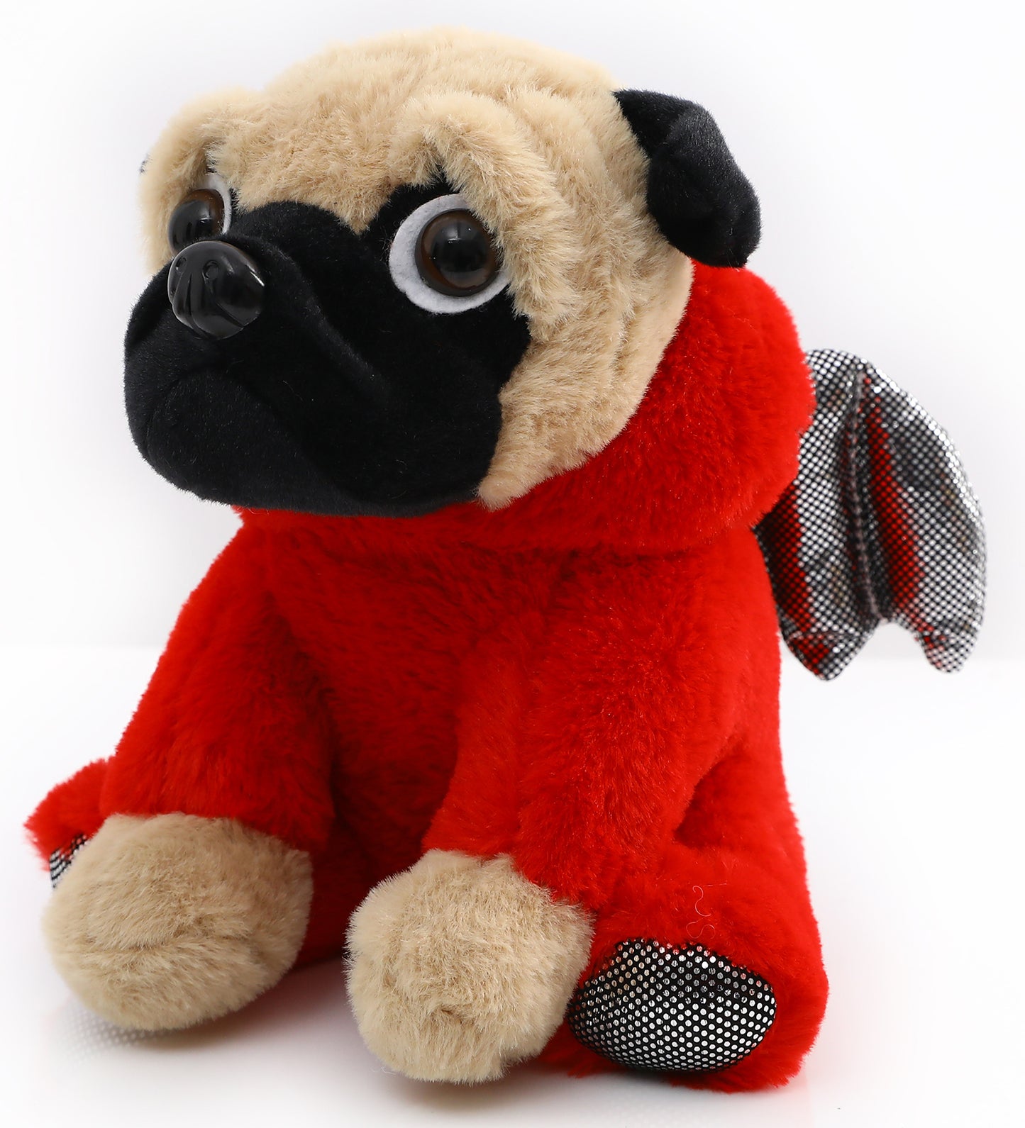 Pug Stuffed Animal, Pug Dog Wearing Cute Costume, Plushies Pug Dressed as Cute Funny Plush Toys for Kids Stuffed Animals Gift for Lover 10 Inch (Pug-Devil RE)