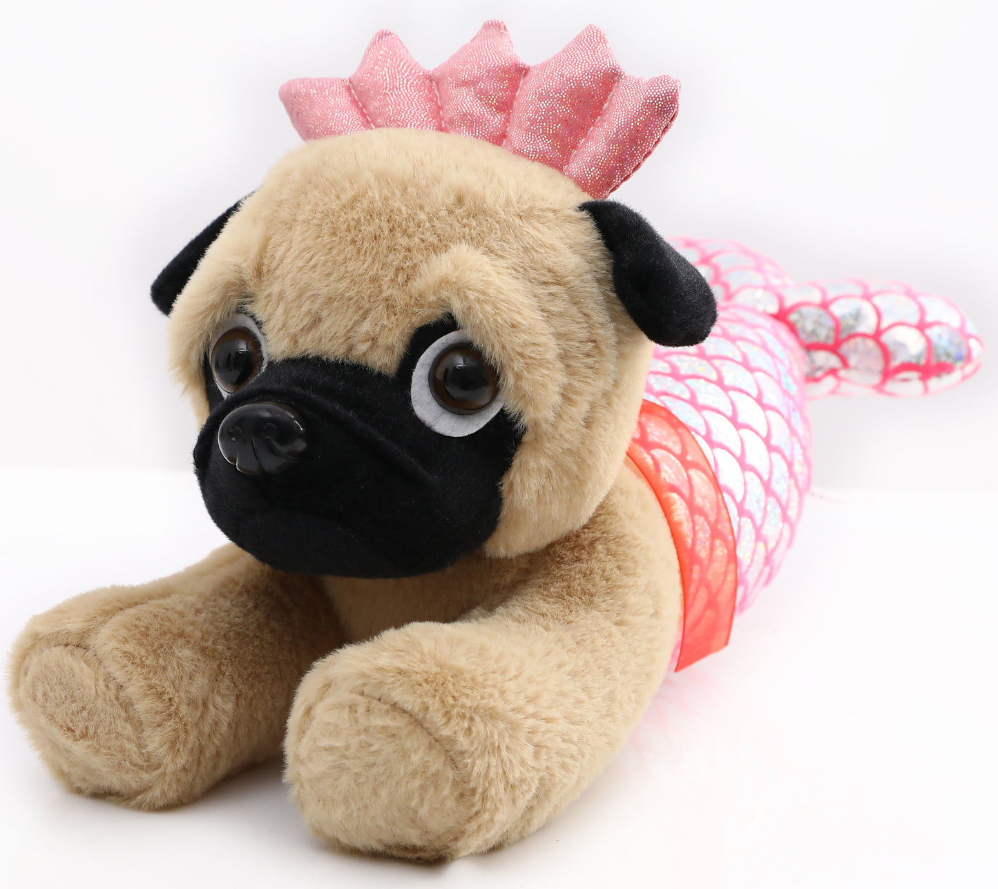 Pug Stuffed Animal, Pug Dog Wearing Cute Costume, Plushies Pug Dressed as Cute Funny Plush Toys for Kids Stuffed Animals Gift for Lover 10 Inch (Pug-Mermaid CO)