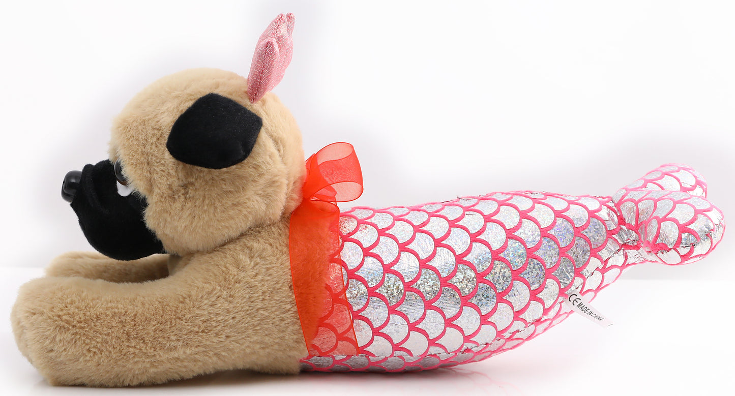 Pug Stuffed Animal, Pug Dog Wearing Cute Costume, Plushies Pug Dressed as Cute Funny Plush Toys for Kids Stuffed Animals Gift for Lover 10 Inch (Pug-Mermaid CO)