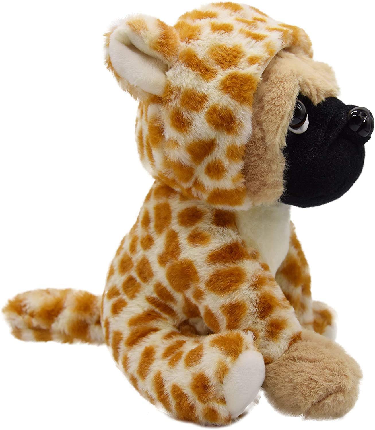 Cute Pug Dog Stuffed Animal Cosplay as Brown Panther Plush Toys Soft Pug Toy in Panther Costume, Great Plushies Toys Stuffed Animals for Kids ,10 Inch