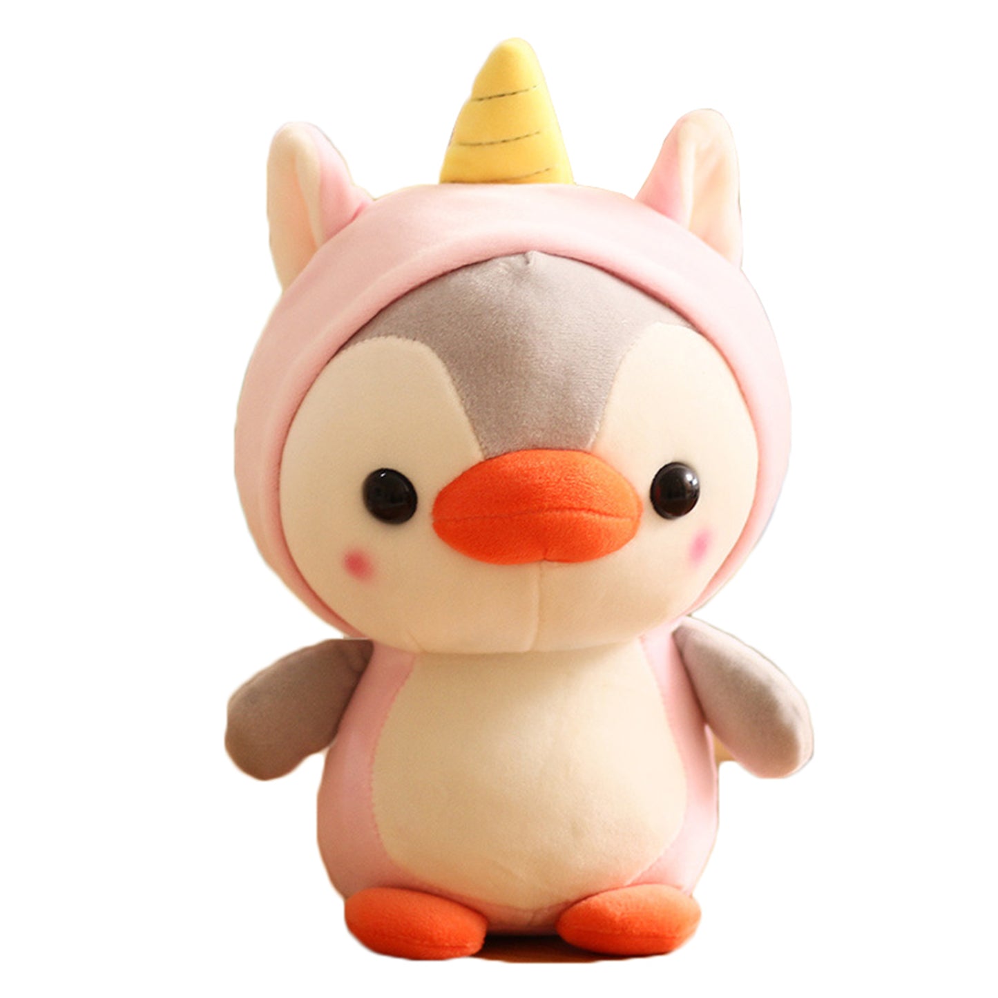 Cute Penguin Stuffed Animal Cosplay as Pink Unicorn Plush Toys Soft Penguin Toy in Unicorn Costume, Great Plushies Toys Stuffed Animals for Kids ,10 Inch