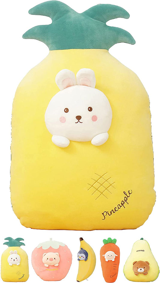 21 Inch Soft Pineapple-Rabbit Plush Hugging Pillow Cute Stuffed Animal Plushies Toy Kids Stuffed Animals Plush Toys for Birthday, Valentine, Christmas or Daily