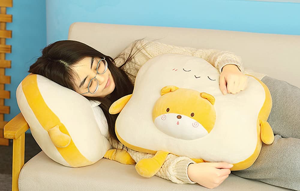 20 Inch Soft Bread-Shiba Inu Dog Plush Hugging Pillow Cute Stuffed Animal Plushies Toy Kids Stuffed Animals Plush Toys for Birthday, Valentine, Christmas or Daily.