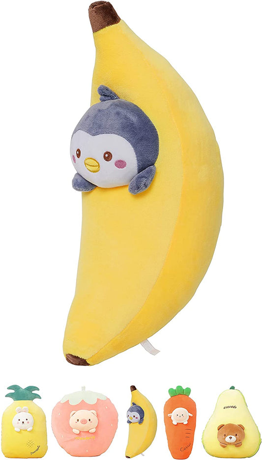 21 Inch Soft Banana Peiguin Plush Hugging Pillow Cute Stuffed Animal Plushies Toy Kids Stuffed Animals Plush Toys for Birthday, Valentine, Christmas or Daily