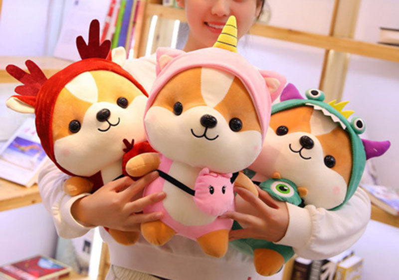 CASAGOOD Cute Squirrel Stuffed Animal Cosplay as Pink Unicorn Plush Toys Chipmuck Soft Squirrel Toy in Unicorn Costume, Great Chipmuck Plushies Toys Stuffed Animals for Kids ,10 Inch
