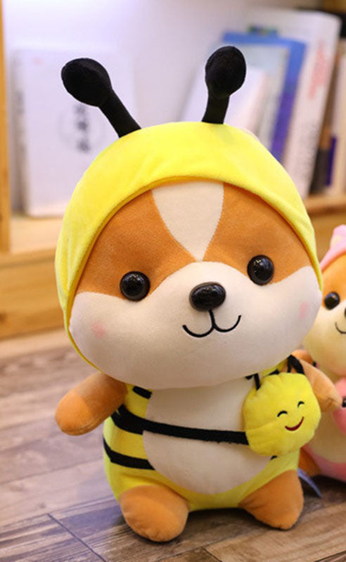CASAGOOD Squirrel-Bee Stuffed Animal, Squirrel Wearing Bee Costume,Plushies Chipmuck Dressed as Cute Honeybee Funny Plush Toys Chipmuck for Kids Stuffed Animals Gift for Lover 10 Inch