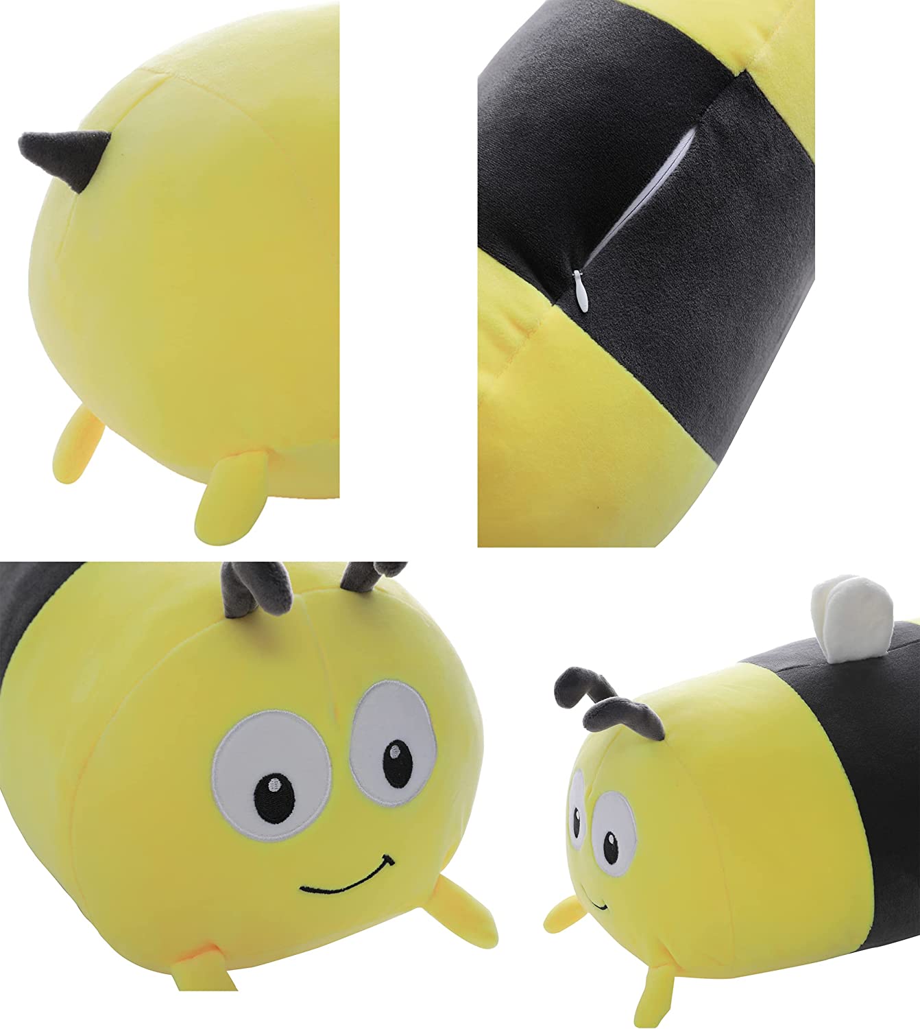 Cute 15.7 Inch Bumble Bee Stuffed Animals,Honey Bee Plush Toys Pillow, Anime Bee Plushie Hugging Pillow Bee Doll Gift for Kids and Lovers in Birthday, Christmas, Valentine's Day...
