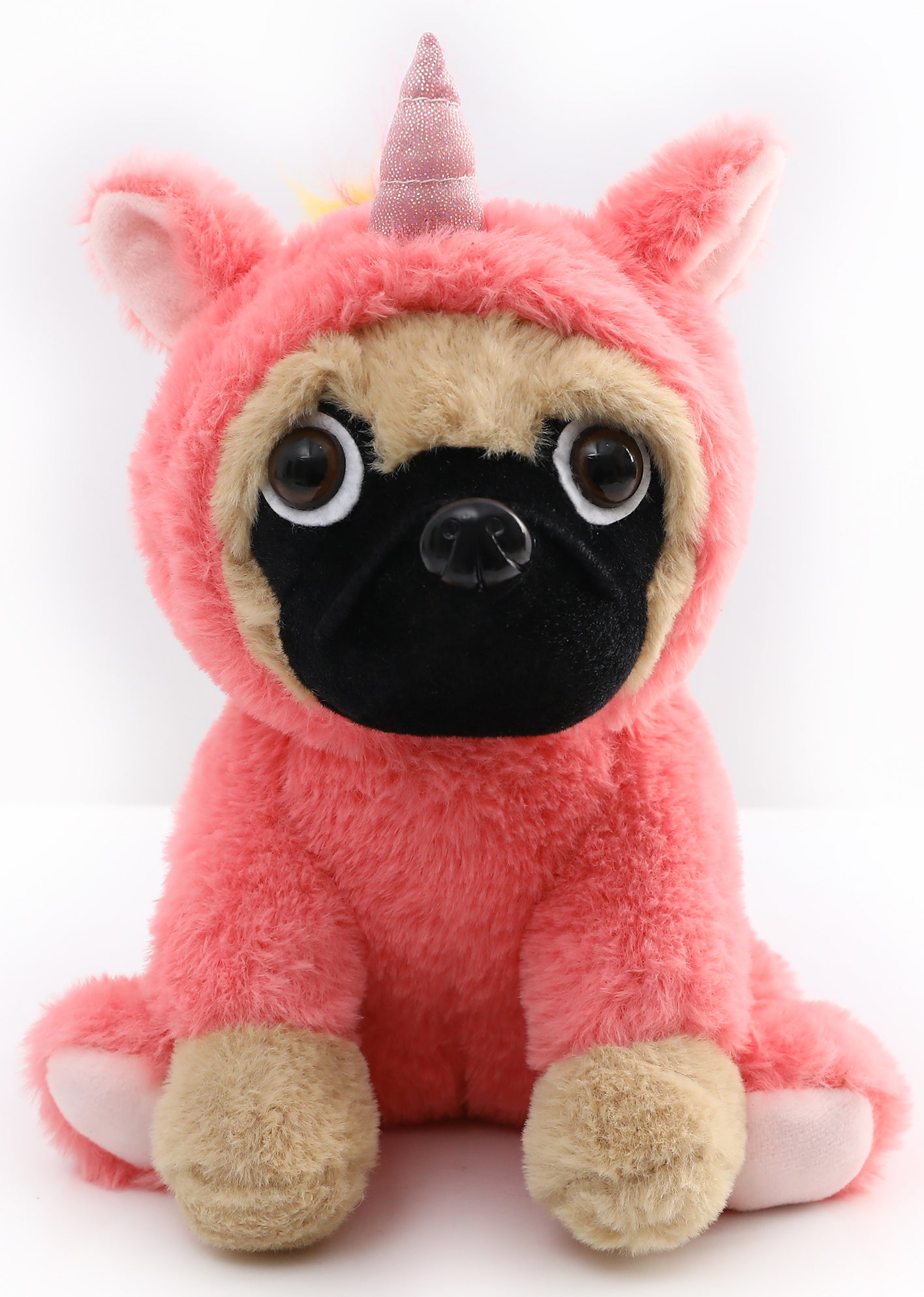 Pug Stuffed Animal, Pug Dog Wearing Cute Costume, Plushies Pug Dressed as Cute Funny Plush Toys for Kids Stuffed Animals Gift for Lover 10 Inch (Pug-Unicorn PK)
