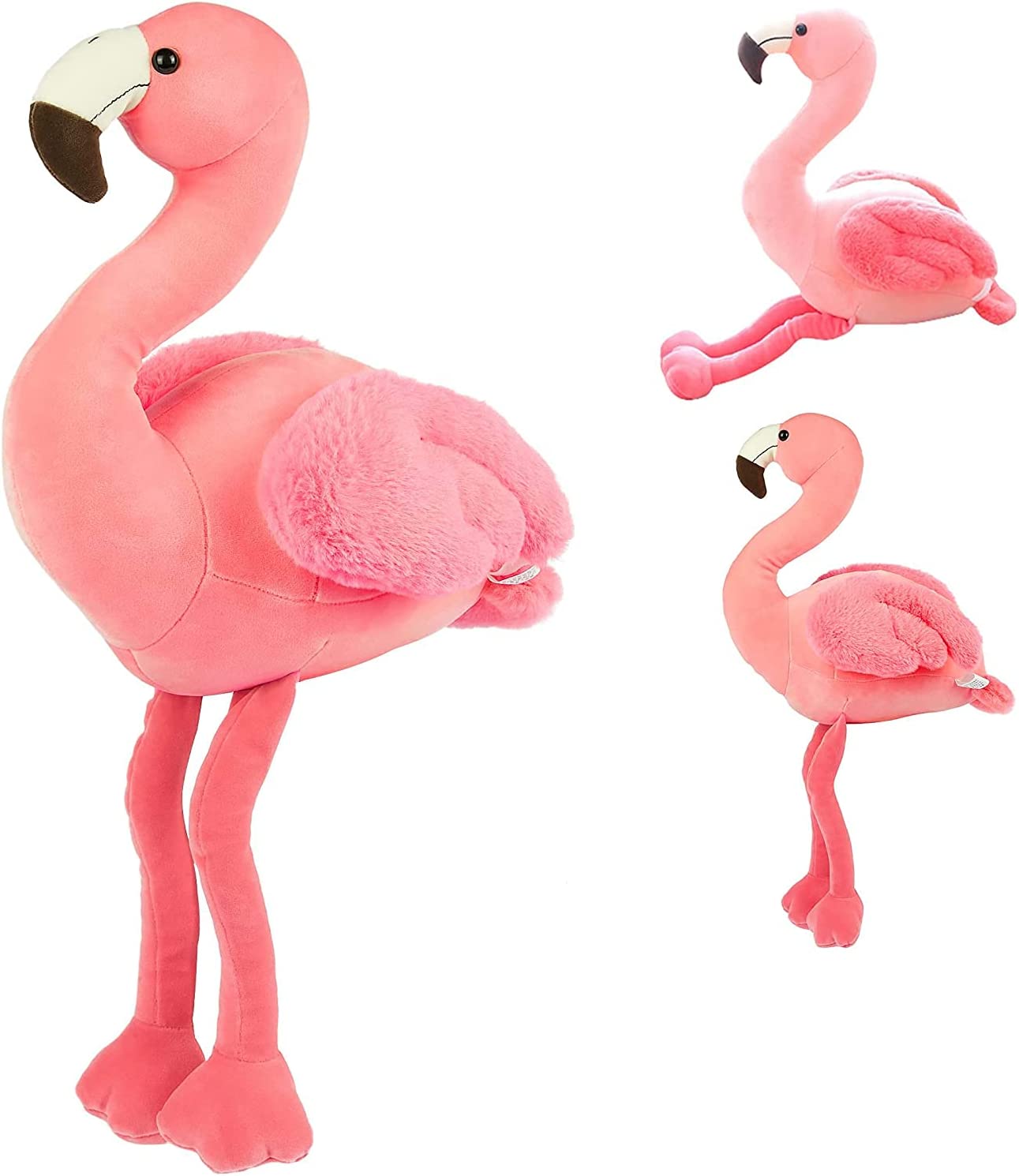 Soft Flamingo Stuffed Animal Pink Plushie Flamingo Plush Toys for Home Decor Stuffed Animals Plush Figure Gift for Kids or Lover in Birthday Valentine and Christmas